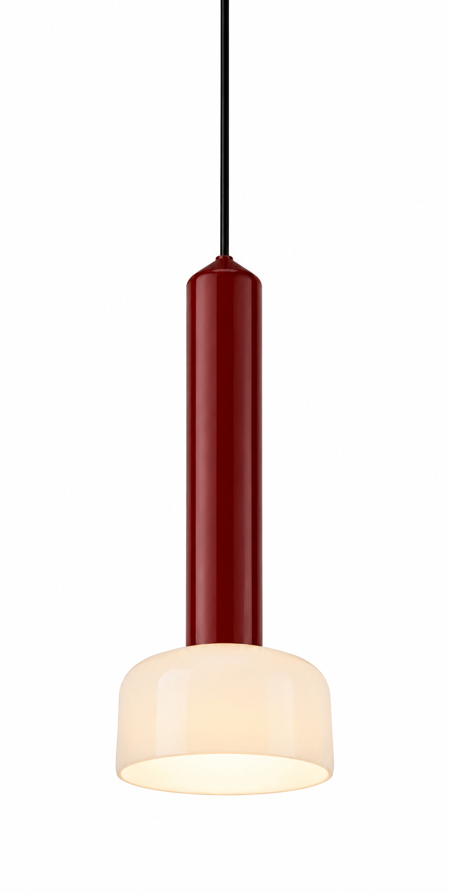 DL11371 Glass Cylinder LED Pendant Light (Opal Glass)
