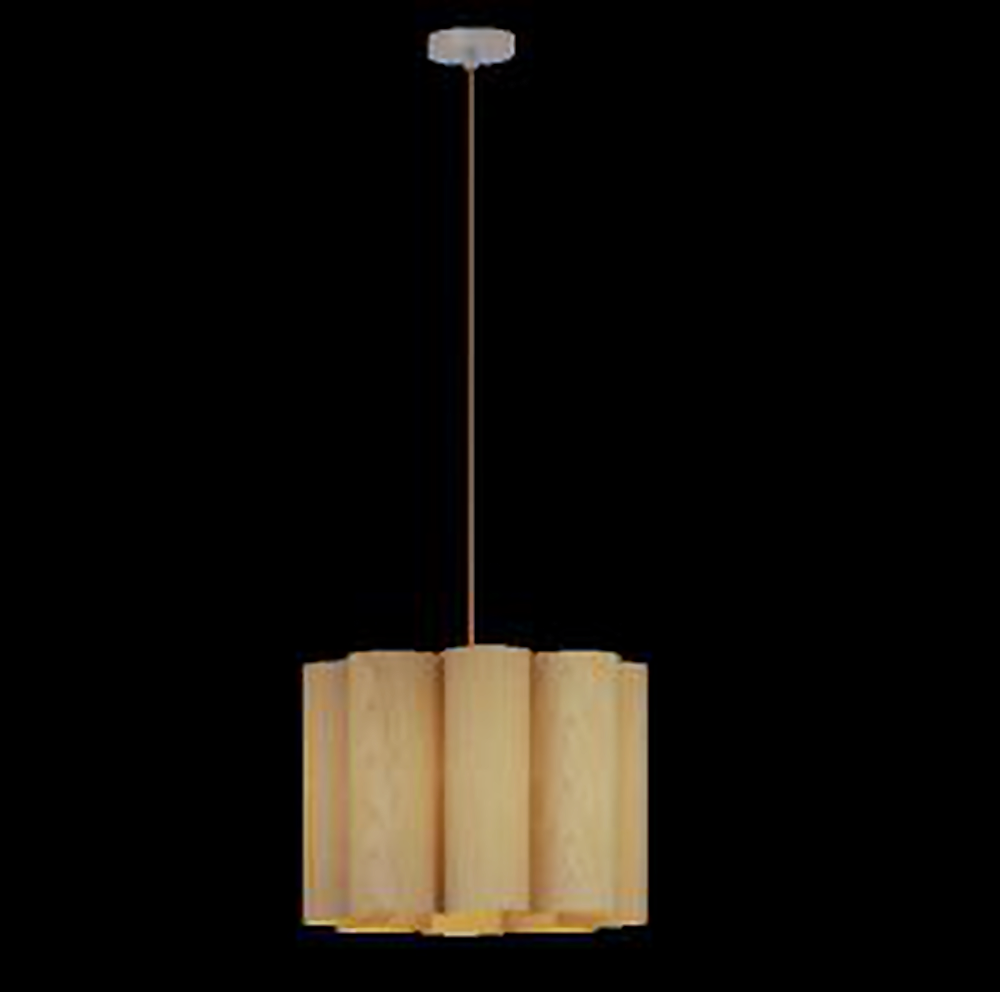 DL12663 Wood Veneer Pendant Light (D400*H300mm, E27 60W)