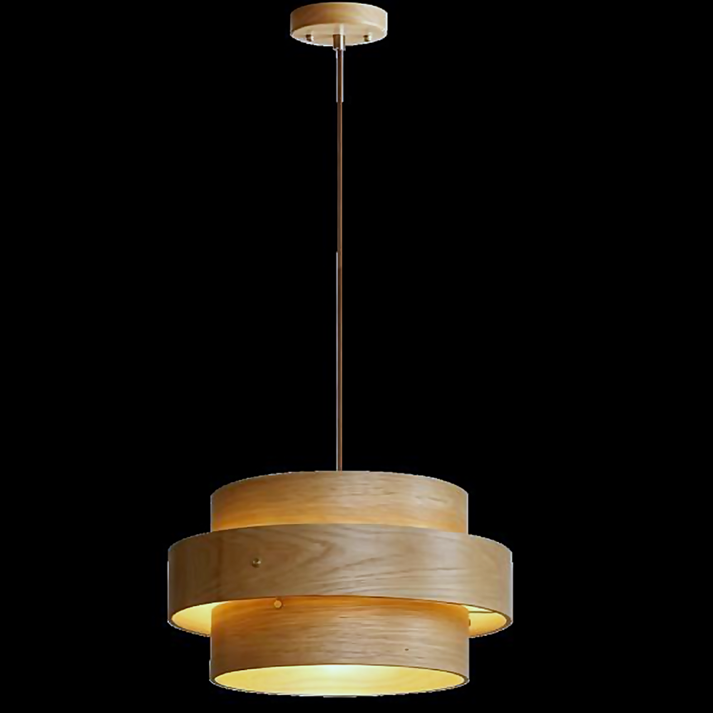 DL12743 Oak Wood Pendant Light (Dia400*215Hmm, E27 60W)