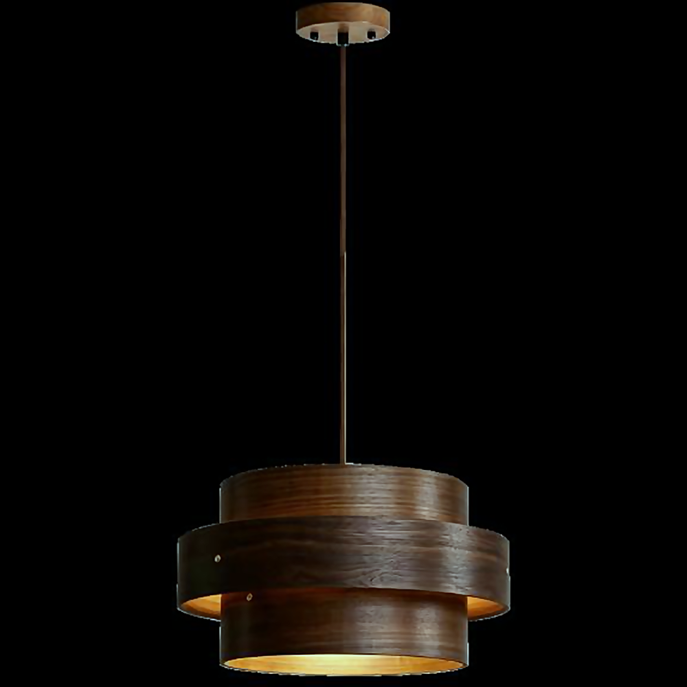 DL12744 Walnut Wood Pendant Light (Dia400*215Hmm, E27 60W)