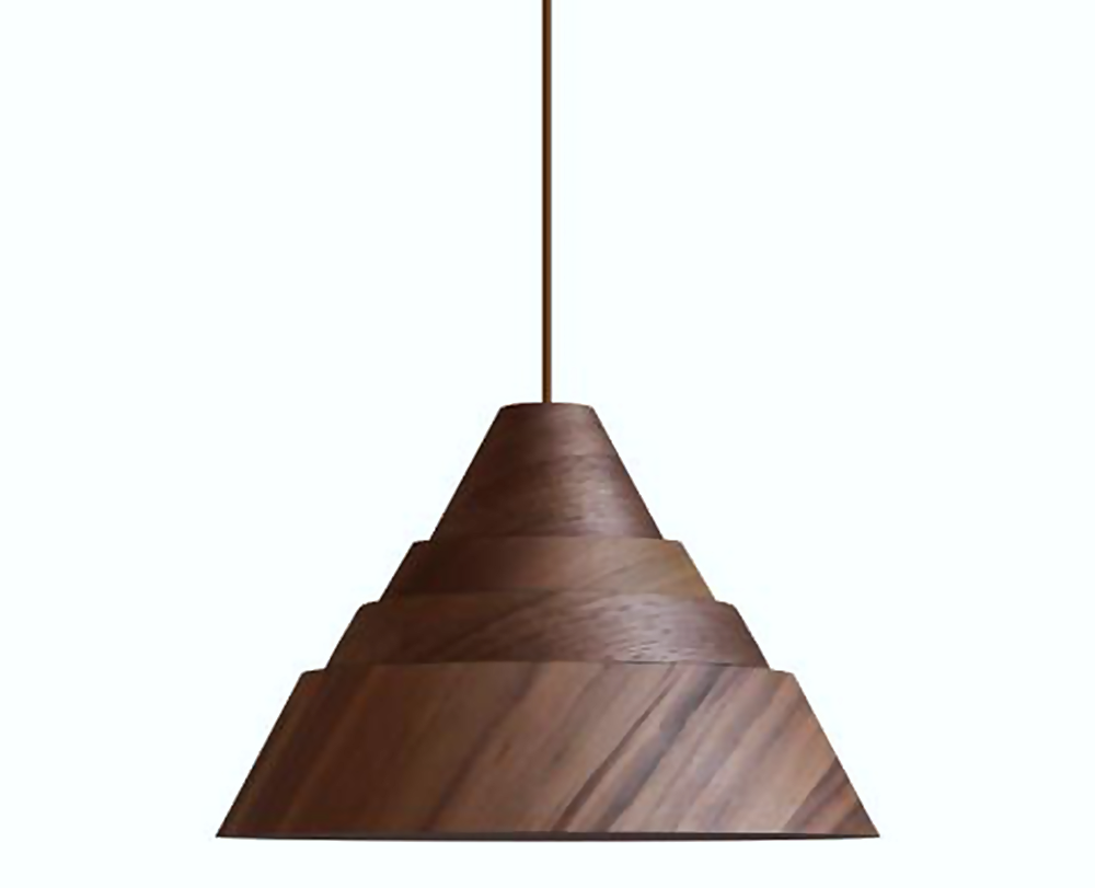 DL12750 Dark Walnut Wood Pendant Light (330*220Hmm, E27 60W)