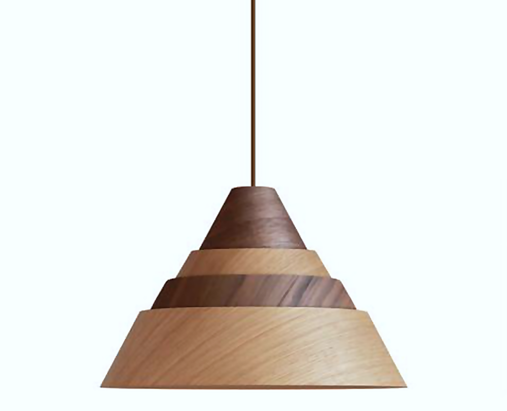 DL12751 Oak & Dark Walnut Wood Pendant Light (330*220Hmm, E27 60W)
