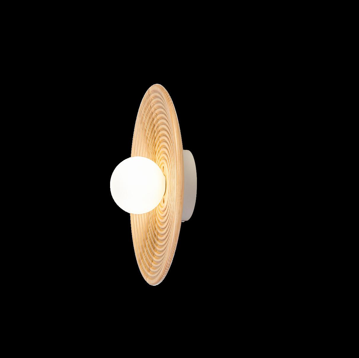 DL12783 Ash Wood Wall Light (Dia280*40Hmm, E27 60W)