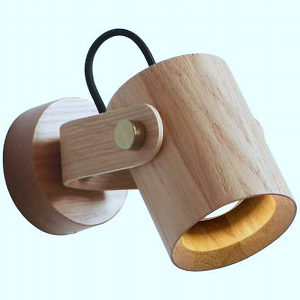 DL12785 Oak Wood Wall Light (85*115*130Hmm, GU10 6W)