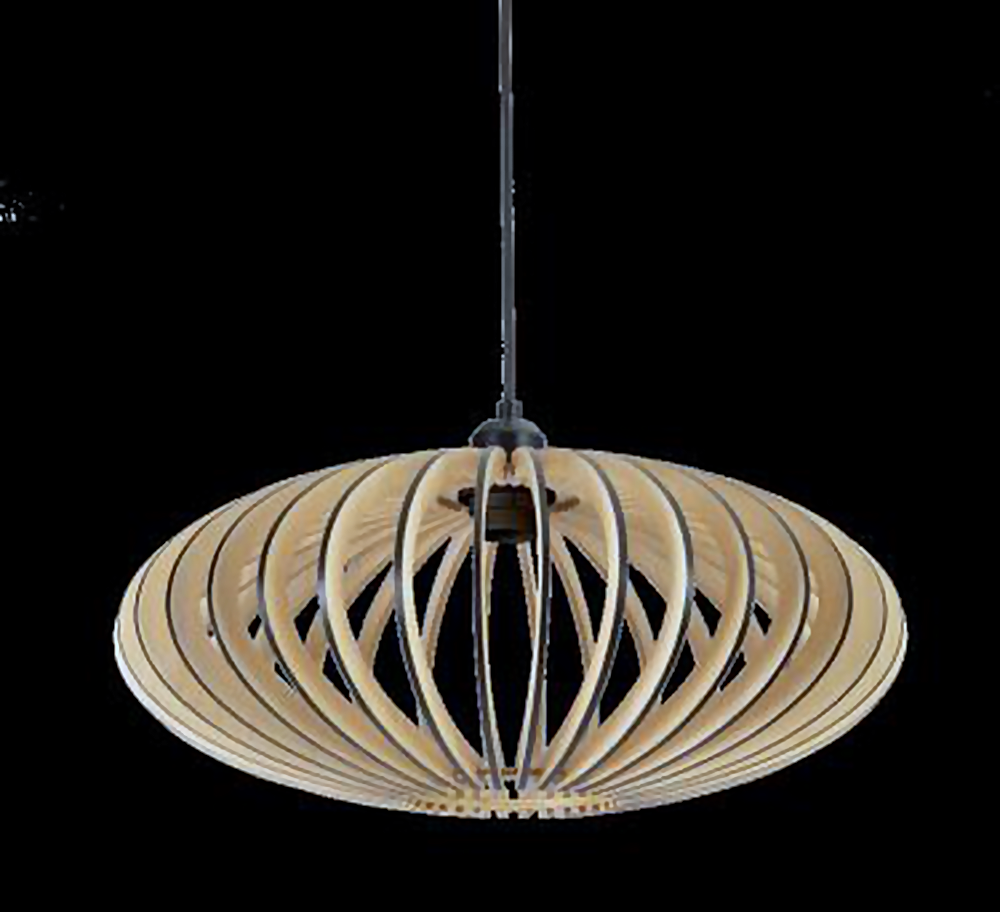 DL12803 Plywood Pendant Light (D450*190H , E27 60W)