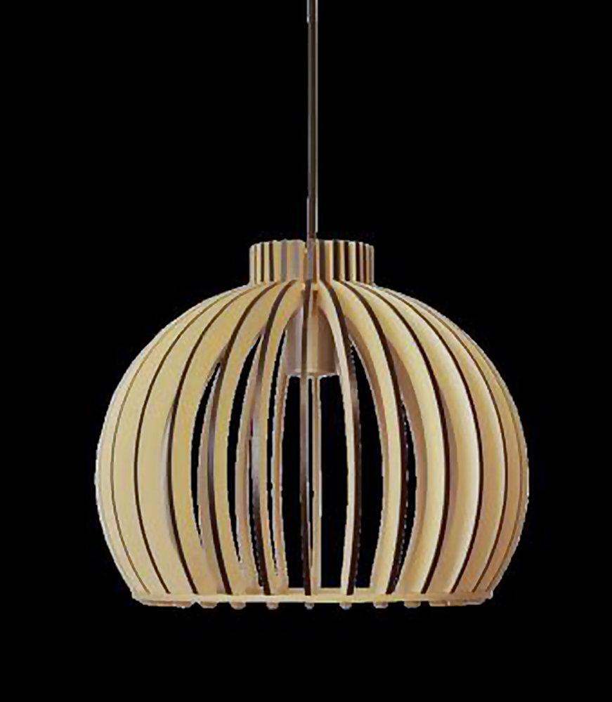 DL12807 Plywood Pendant Light (D330*275H , E27 60W)