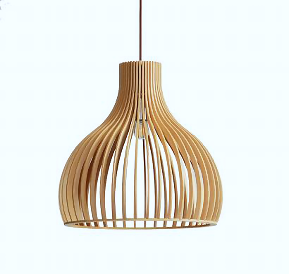 DL12810 Plywood Pendant Light (D220, E27 60W)