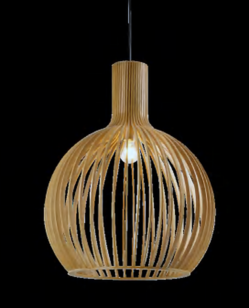 DL12814 Plywood Pendant Light (D250*310H , E27 60W)