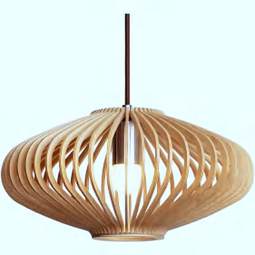 DL12818 Plywood Pendant Light (D360*180H , E27 60W)