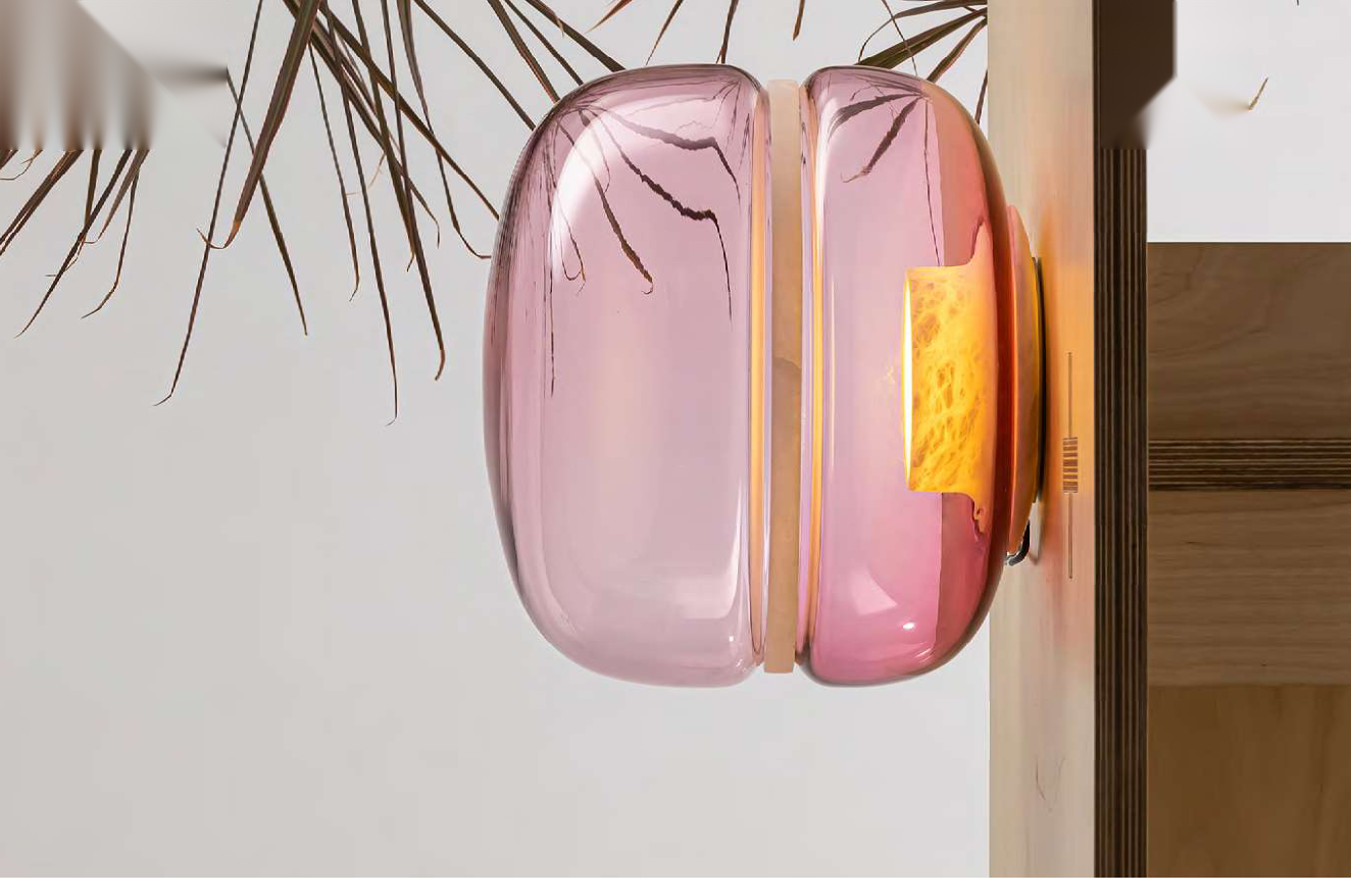 DL13197 Macaron Disc Glass Wall Lamp
