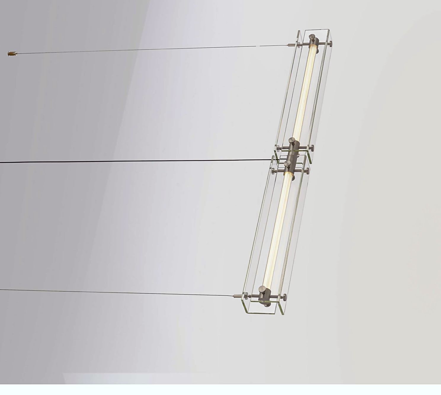 DL13244 Linear Glass-Rod LED Pendant (1040mm)