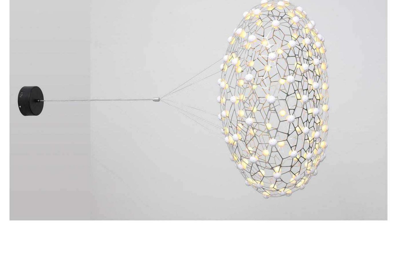 DL13297 Acrylic Faceted Oval LED Pendant (620mm)