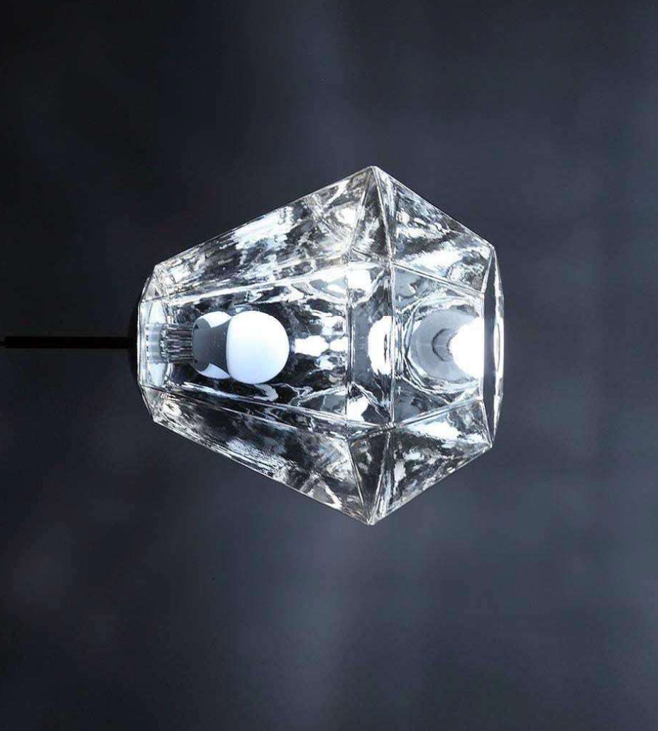 DL13322 Crystal Faceted Gem Pendant (L390mm)