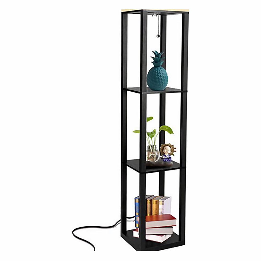 DL13482 Wood & Iron Floor Lamp (1×E27, H1590mm)
