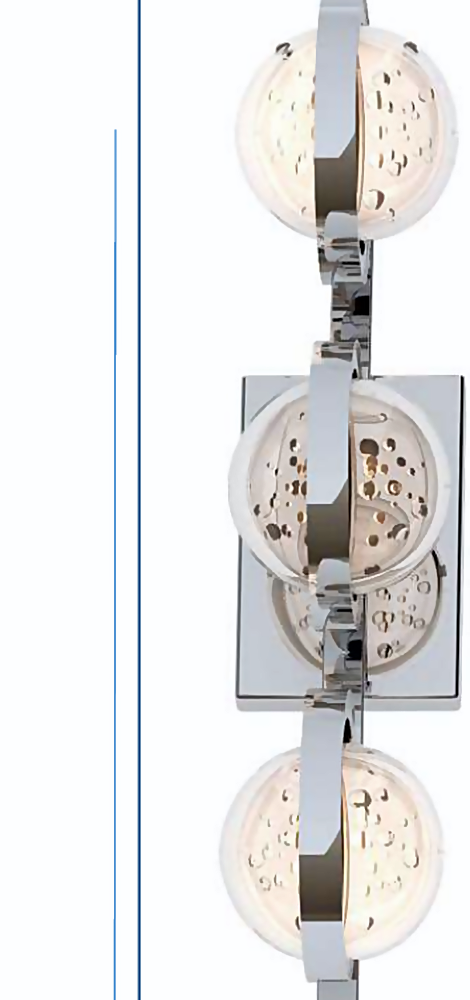 DL13732 Crystal LED Vanity Wall Light, 3-Light (W20")