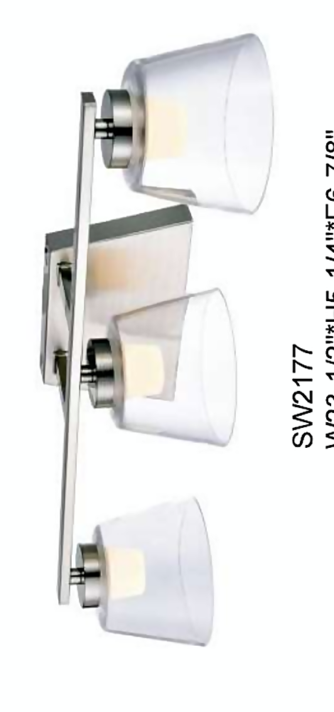 DL13733 LED Vanity Wall Light, White Shade 3-Light (W23")