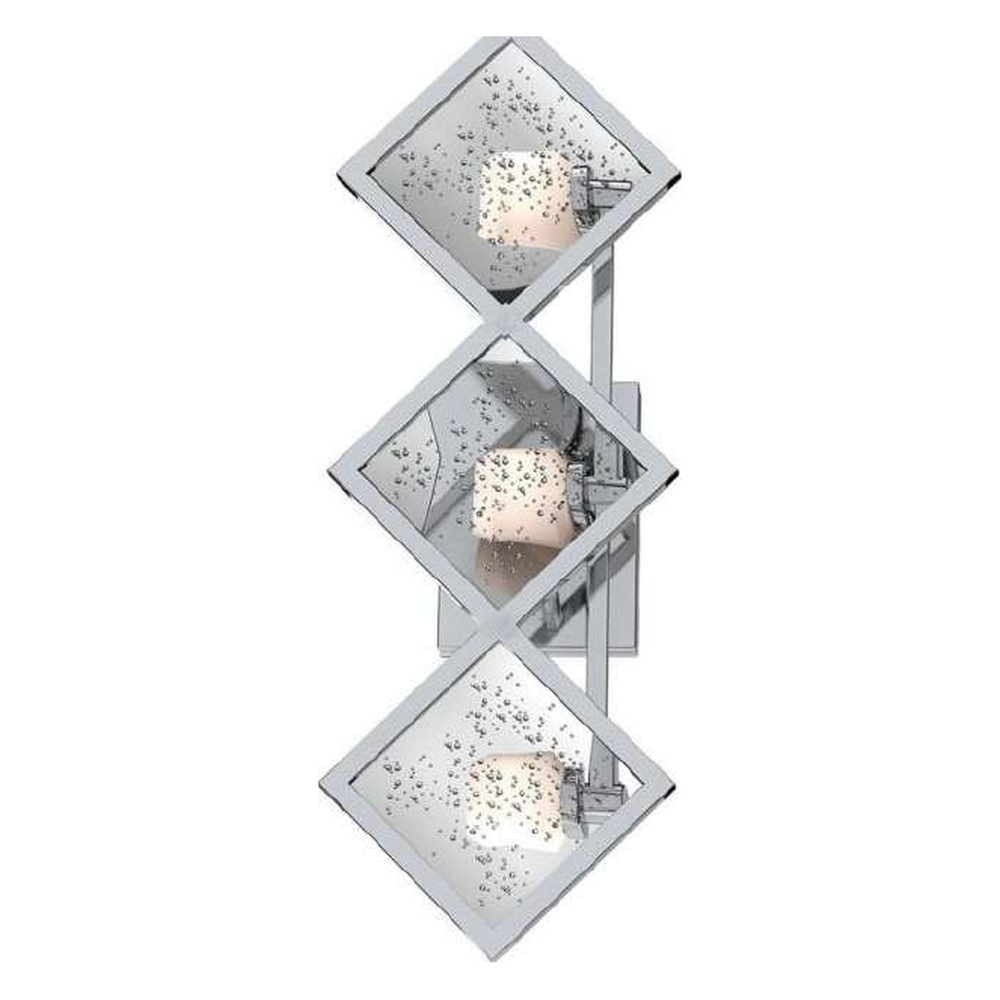 DL13736 Crystal Square LED Vanity Wall Light, 3-Light (W21")