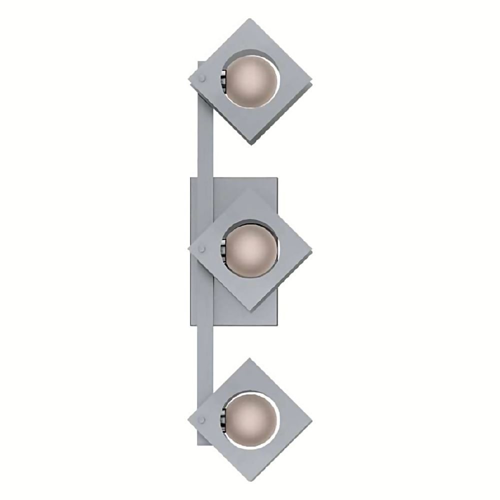 DL13739 Crystal Square LED Vanity Wall Light, 3-Light (W22")