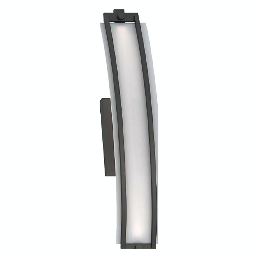 DL13746 LED Linear Wall Light, Curved Frosted