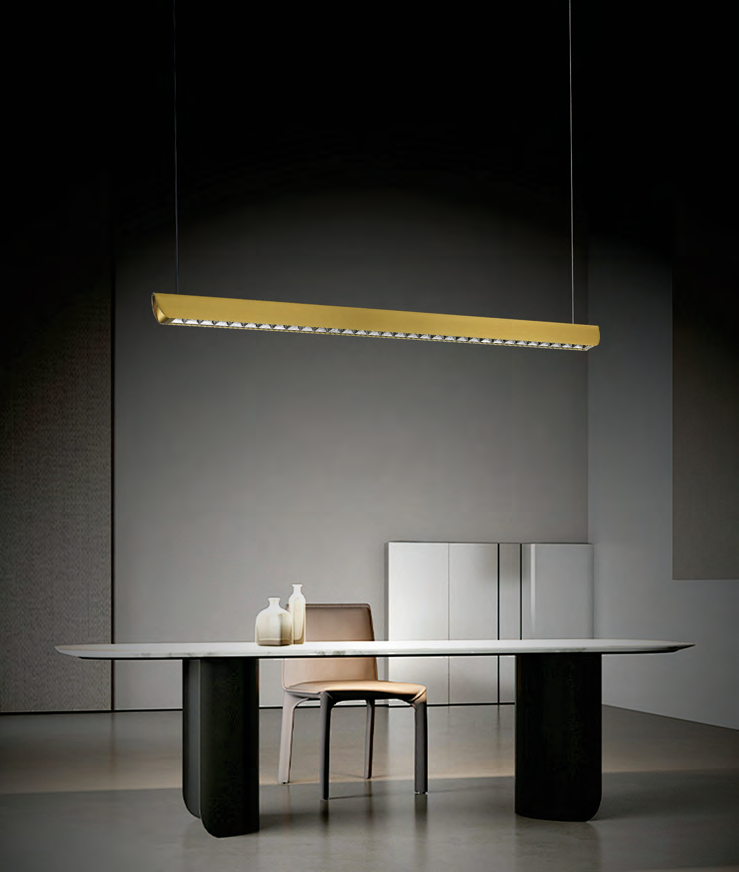 DL14118 Modern Linear Pendant Light (L1290×35×H1800mm · LED 30W)