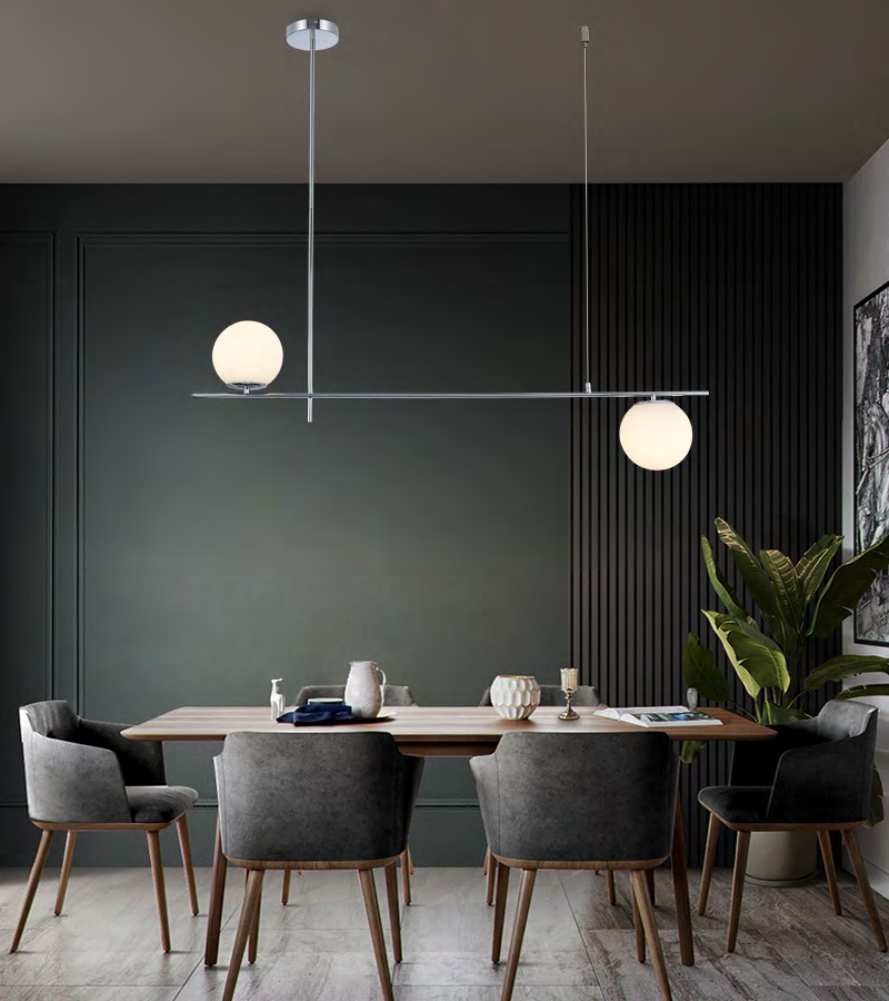 DL14355 Modern Linear Pendant Light (L1000×H1200mm · E27x2)