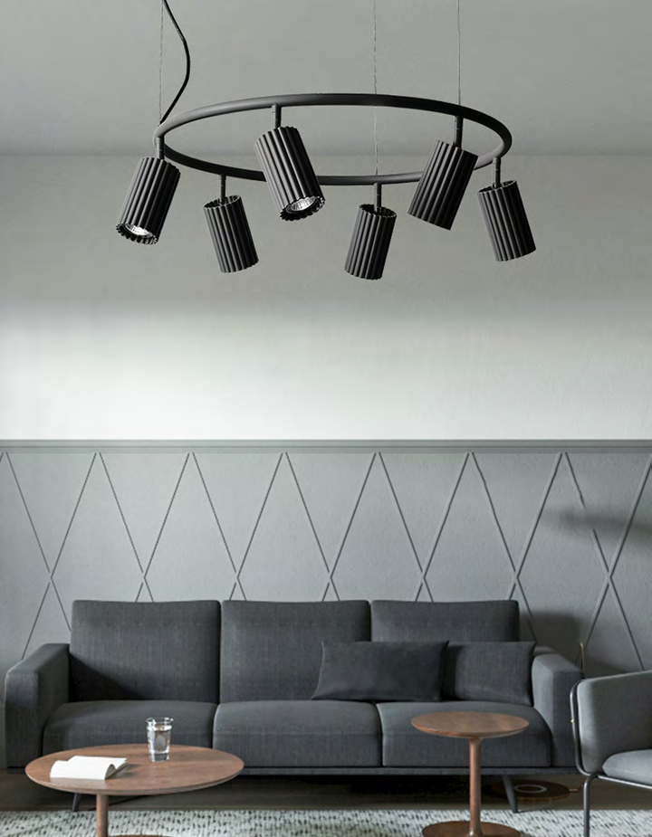 DL14419 Modern Linear Pendant Light (L1200×W120×H1200mm · GU10 4W)