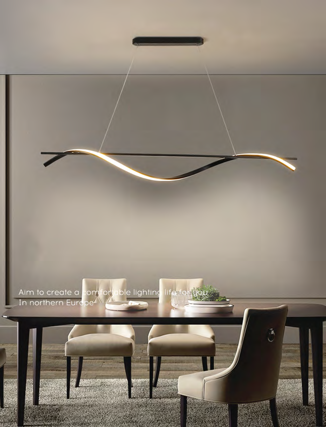 DL14423 Modern Linear Pendant Light (L1000×W130×H1200mm · LED 33W)
