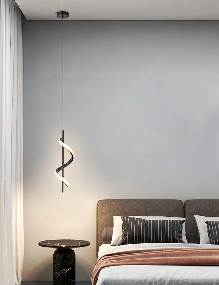 DL14520 Modern Pendant Light (L400×W120×H1200mm · LED 12W)