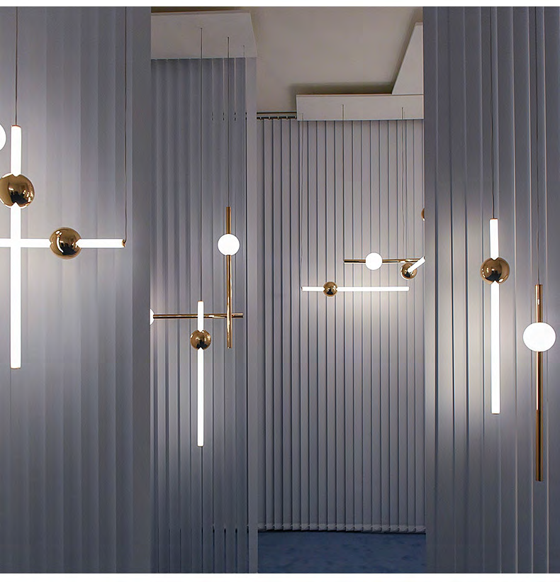 DL14687 Modern Linear Pendant Light (L900×H1200mm · LED 20W)