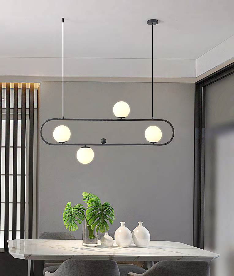 DL14706 Modern Linear Pendant Light (L1200×H1200mm · G9x4)