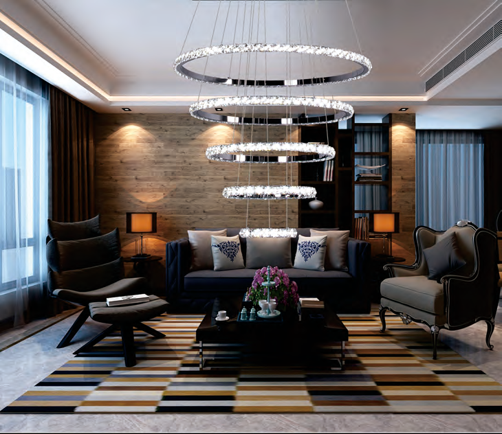 DL14773 Modern Pendant Light (Ø550×H1200mm · SMD 80W)