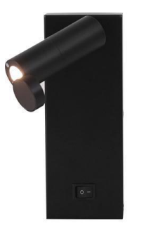 DL14842 Rectangular Reading Wall Lamp with Spot (L139mm)