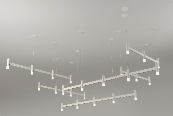 DL14854 Modular Linear Grid Chandelier