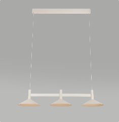 DL14855 Linear Cone-Shade Pendant Light