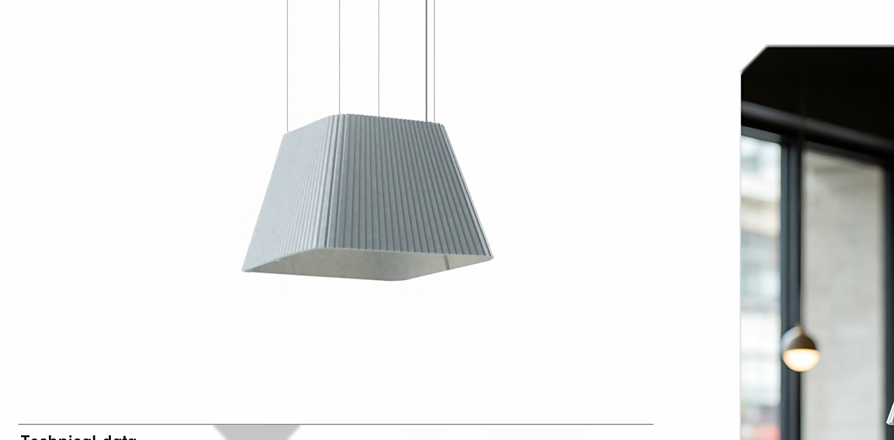 DL14964 Round Acoustic Felt Pendant Light