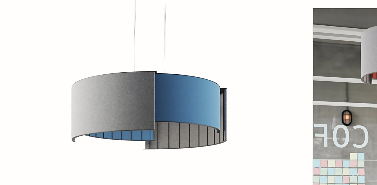 DL14972 Round Acoustic Felt Pendant Light