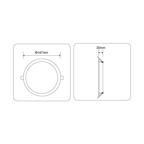 9W Backlight Led Panel - 6500K DD512 B
