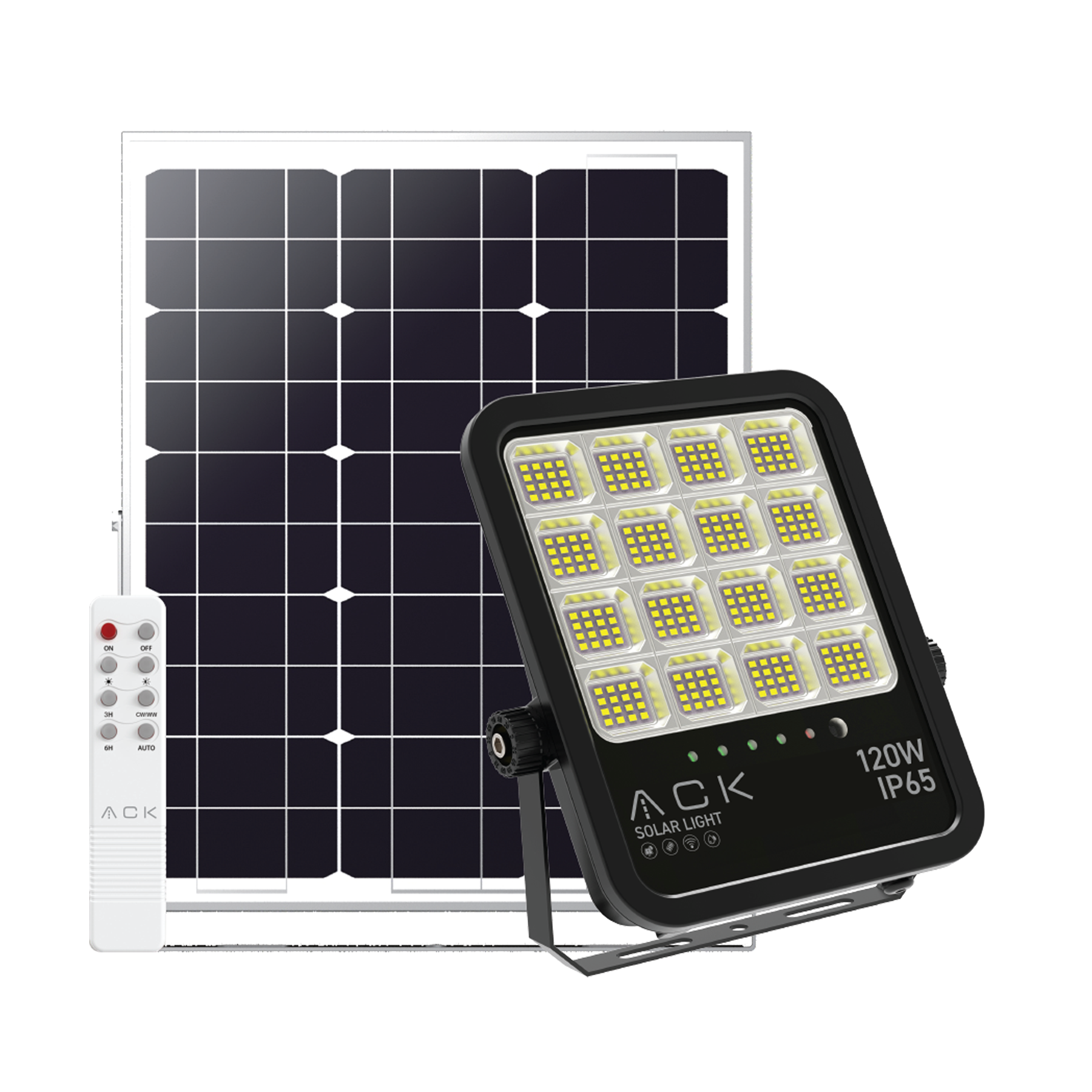 120W CCT Solar Led Projektör - 3000K-4500K-6500K