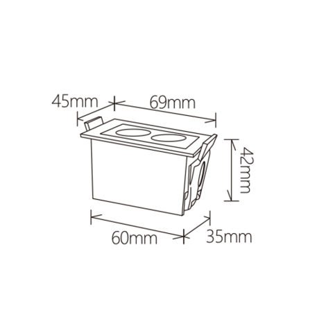2'li Led Spot DS474 B