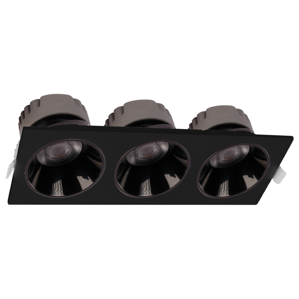 3x10W Recessed Led Spotlight - Black