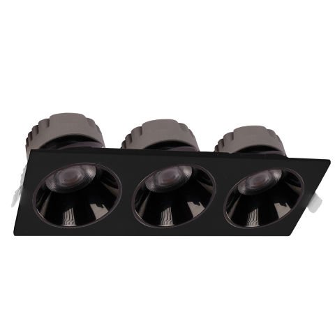 3x25W Recessed Led Spotlight - Black
