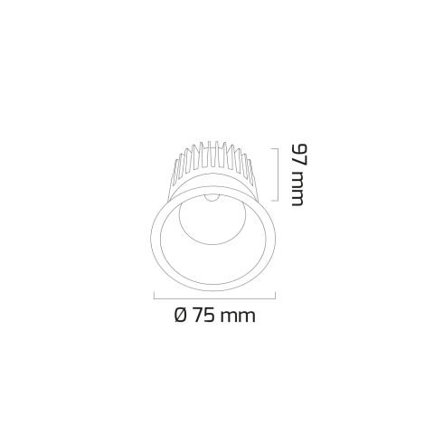 8W Recessed Led Spot Luminaire - Black