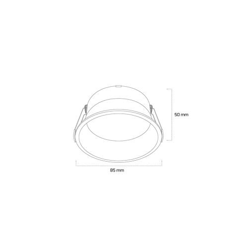 8W Sıva Altı Yuvarlak Backlight Led Armatür